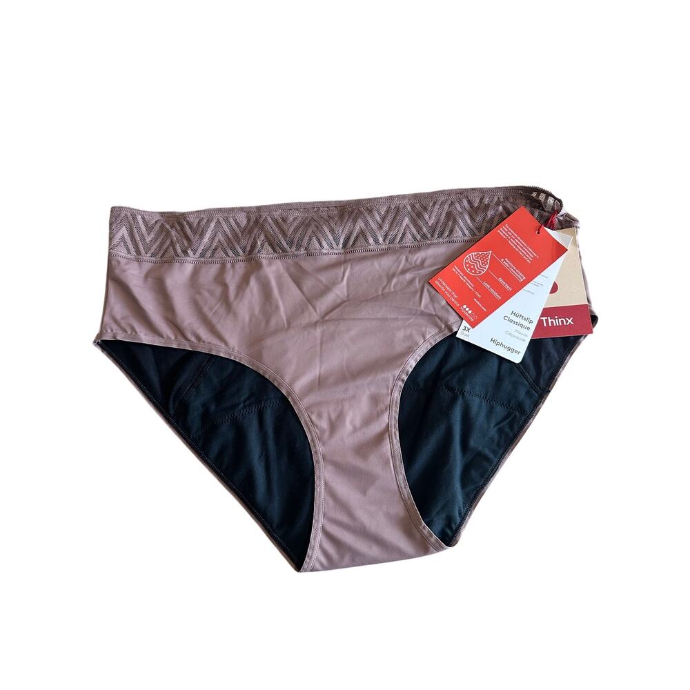 Thinx Hiphugger Period Underwear Moderate Dusk Mauve 3X